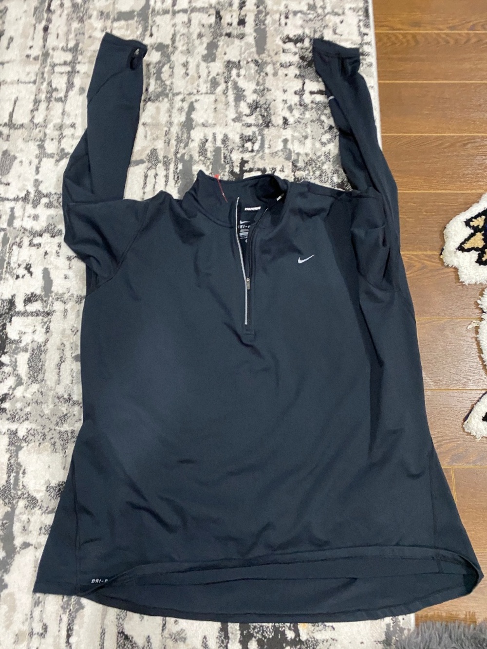 Nike Dri-FIT Mens 2X Black Quarter Zip Pullover Running Top 502858-010 xxl